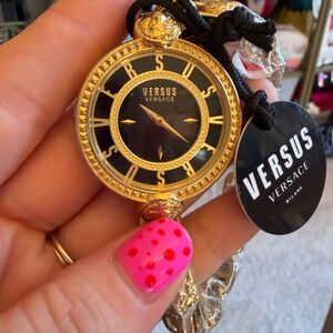 Versace Black and Gold Women's Watch